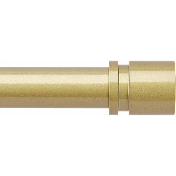 Adjustable curtain rod, 1" diameter with aluminum trim, 16 to 144 inches