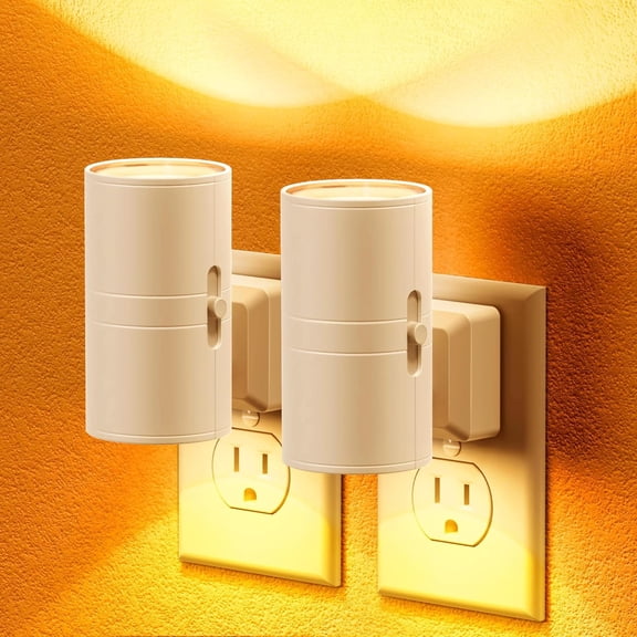 Adjustable dimming night light insertion, modern night light with dusk to dawn light sensor, soft white 3000K