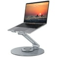 Adjustable laptop stand with 360degree swivel base, ergonomic laptop