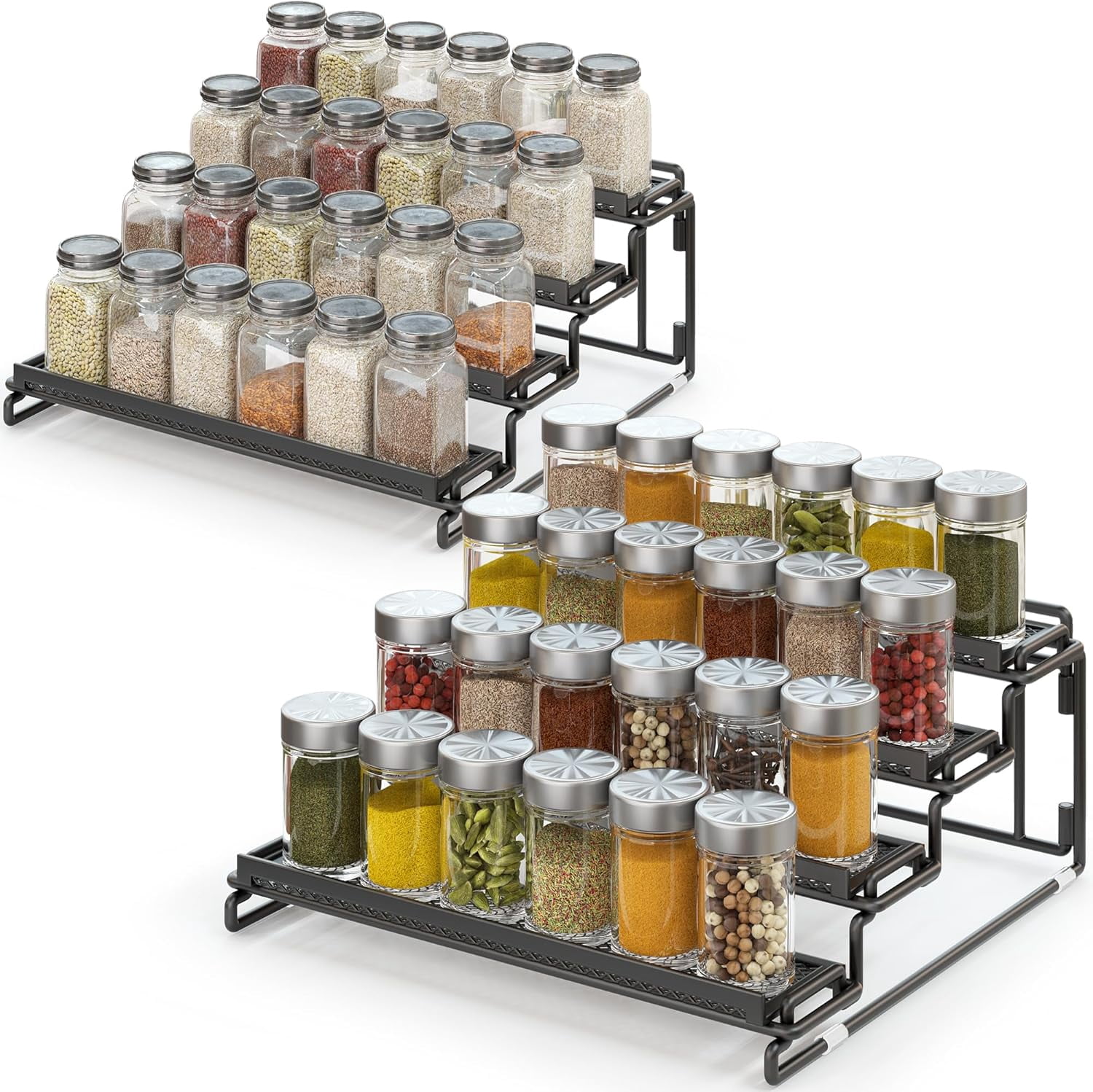 Sor Rack Adjustable spice rack storage rack, suitable for cabinets, spice rack ...
