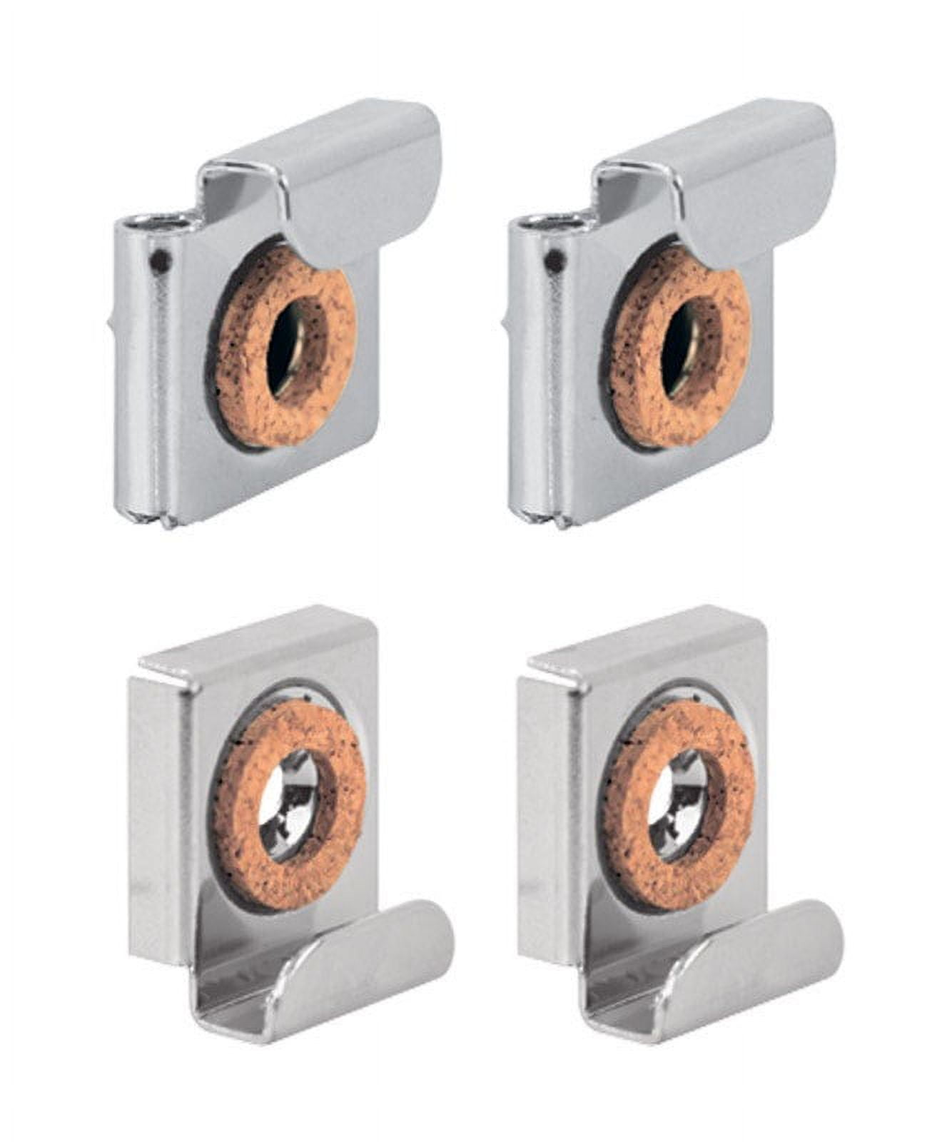 Adjustable springloaded Mirror Clip Set, 1/4 in, Steel