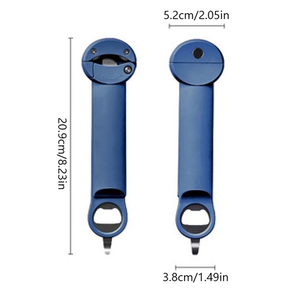 Adjustable stainless steel bottle opener with retractable design