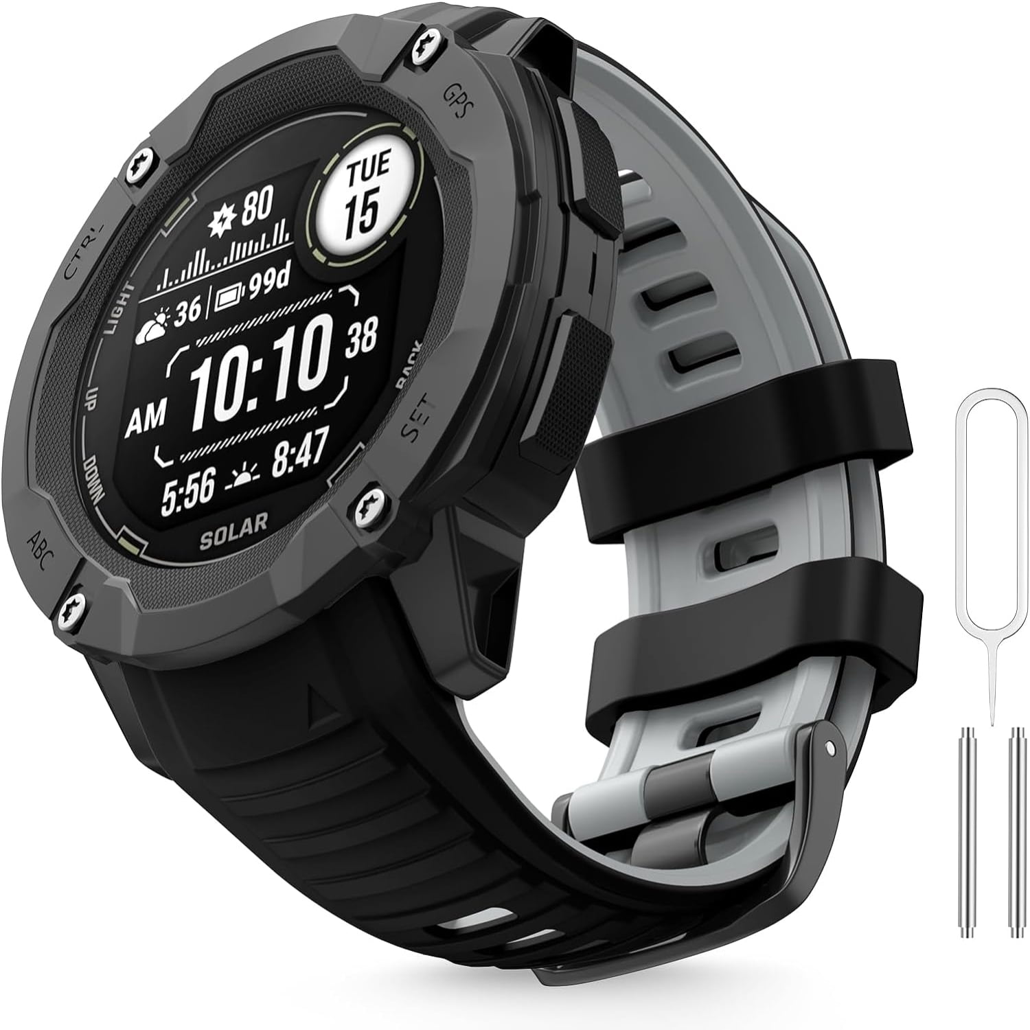 Adjustable stylish and comfortable silicone wristband for Garmin ...