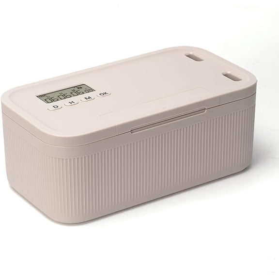 Adjustable timer lockbox (0-30 days) - timer safe storage lockbox, for snacks, medication, mobile phones, electronics - self-control container, establish self-discipline and organize life, 9.3