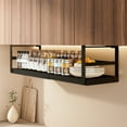 thumbnail image 1 of Adjustable under Cabinet Storage Rack, Expandable Kitchen Cupboard Organizer, Hanging Shelf for Pantry and Bathroom, Black, by Zovey, 1 of 6
