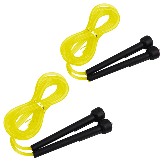 AdjustableJump Rope for Cardio Fitness - Versatile Both Kids and Adults - Jump Rope for Exercise - Solid yellow*2