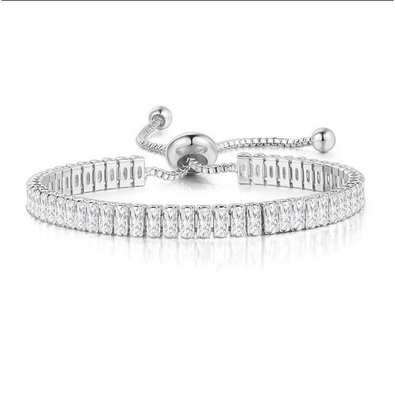 AdjustableTennis Bracelet for Women 17K Gold Plated Zircon Lab Diamond Tennis Link for Men Women Fashion Gifts