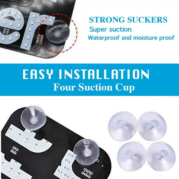 Adjusted Led Light Signs for Car, Taxi Sign Light Windshield, Glow LED Sign Decal Stickers with Suction Cups Flashing Hook on Car Window LED Bright Lights USB Plug (Pink/Green)