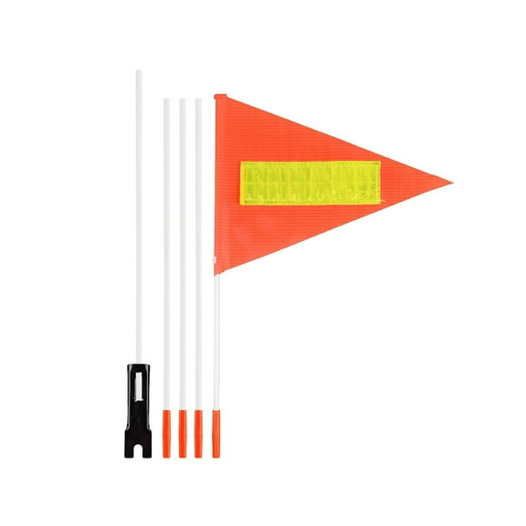 Adjusting Bike Safety Flag High Visibility 190cm Reflective Banners Poles With Stable Mount For Wheelchairs Camping Use