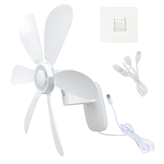 Adjustment Angle 16.5Inch Quiet Wall Mounted Fan USB 5V Operation For Small Space And Workshops