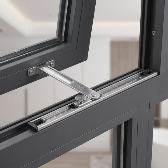 FONDOTIN Steel Window Concealed Hinge Silver Enhanced Security 1Pcs 9.8X0.5X0.2in