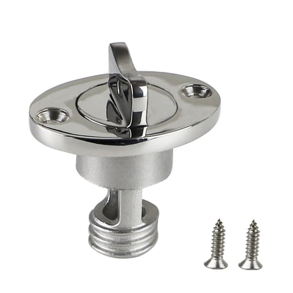 Boat Deck Pull Handle Outlet Steel Water Drain Solution Twistable Transom Drain Plug Essential Hardware Simple Install