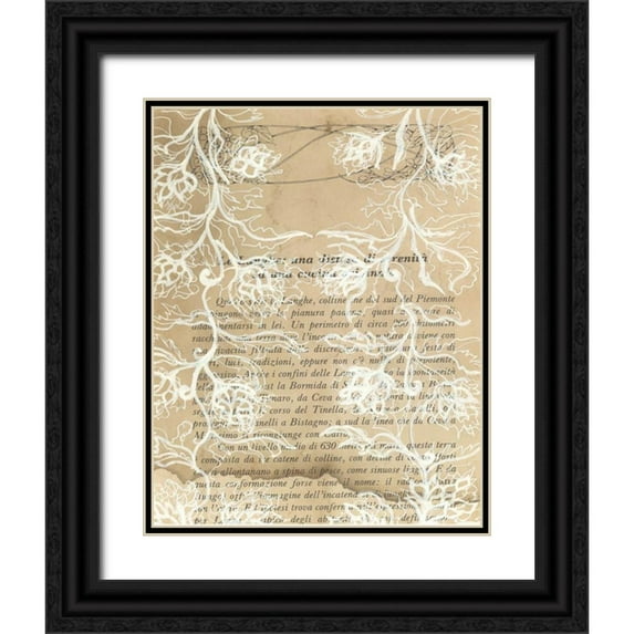 Adkin, Arielle 26x32 Black Ornate Wood Framed with Double Matting Museum Art Print Titled - Artichoke Patterns VII