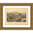 thumbnail image 1 of Adkins 18x14 Gold Ornate Wood Framed with Double Matting Museum Art Print Titled - Ticonderoga New York - Burleigh 1891, 1 of 4