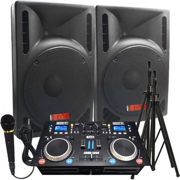 Adkins Pro The Ultimate DJ System Speakers Wireless Connection, 15 in