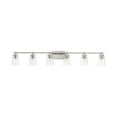 thumbnail image 1 of Adley Collection Six-Light New Traditional Brushed Nickel Clear Glass Bath Vanity Light, 1 of 14