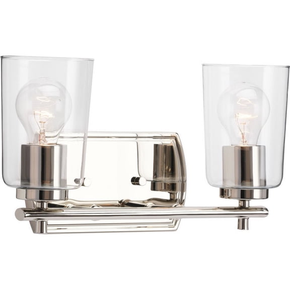 P300155-104-Progress Lighting-Adley - 2 Light - Cylinder Shade in New Traditional and Transitional and Traditional style - 13.88 Inches wide by 7.63