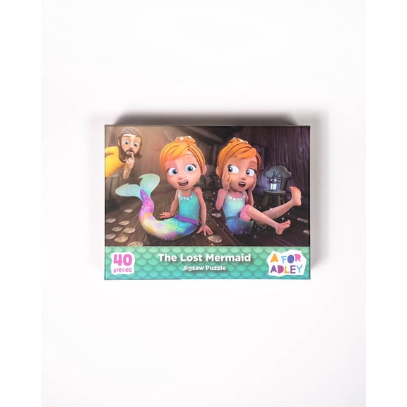 A For Adley Merch A For Adley Lost Mermaid Puzzle Activity, with Original Design of Melody The Mermaid Based Off The Official Spacestation Animation Adley Cartoon