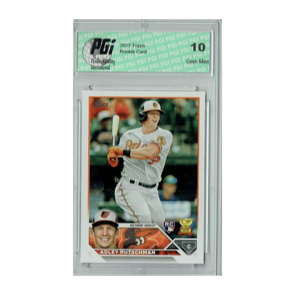 Adley Rutschman 2023 Topps Series 1 #250 Baltimore Orioles Rookie Card PGI 10 Orioles