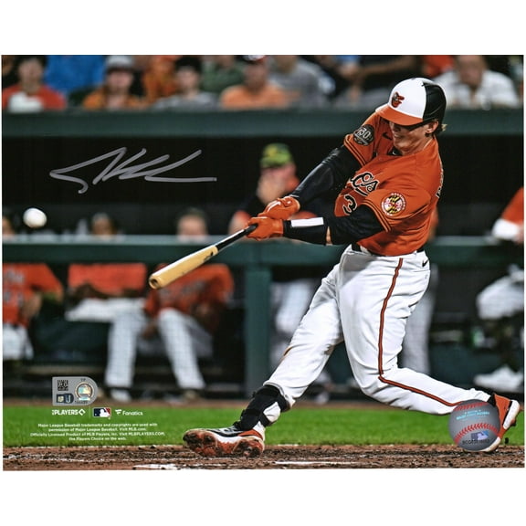 Adley Rutschman Baltimore Orioles Autographed 8" x 10" Debut First Hit Photograph - Fanatics Authentic Certified