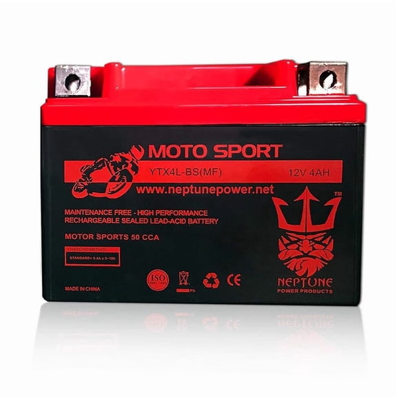 Adly ALL MODELS YTX4L-BS(MF) SLA Powersport Replacement ATV Battery by Neptune