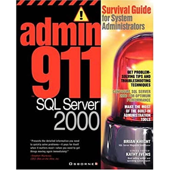 Pre-Owned Admin911 : SQL Server 2000 (Paperback) 9780072130973