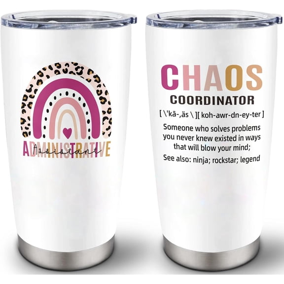 Administrative Assistant Gifts - Administrative Professional Day Gifts - Best Administrative Assistant Ever Gift - Apprecaition Gift for Adminstrative Assistant, 20 oz Stainless Steel Tumbler