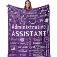 thumbnail image 1 of Administrative Assistant Gifts, Administrative Professional Day Gifts, Gifts for Administrative Assistants, Administrative Assistant Blanket 50"X60", Administrative Assistant Day Gifts, 1 of 6