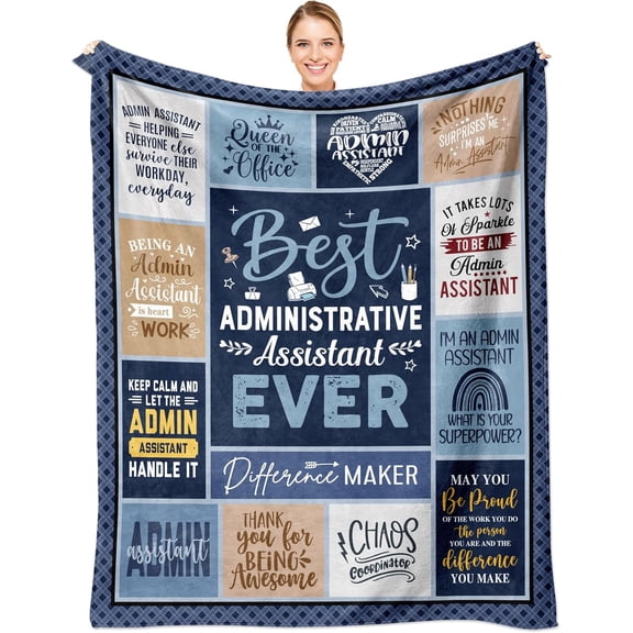 Administrative Assistant Gifts, Administrative Professional Day Gifts for Women, Best Executive Admin/Administrator Assistant/Chaos Coordinators Appreciation Gift Ideas Throw Blanket 60"x50"