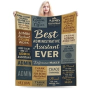 Administrative Assistant Gifts, Administrative Professional Day Gifts for Women, Best Executive Admin Administrator Assistant Chaos Coordinators Appreciation Gift Ideas Throw Blanket 50x40