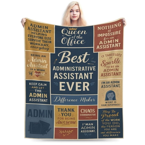 Administrative Assistant Gifts, Administrative Professional Day Gifts for Women, Best Executive Admin Administrator Assistant Chaos Coordinators Appreciation Gift Ideas Throw Blanket 50x40