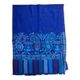 thumbnail image 1 of Admiral Blue and Purple Modal Scarf with Kani Prints For Women Exquisite Unique Summer/Spring Collection Lightweight Soft Scarf Shawl Wrap, 1 of 3