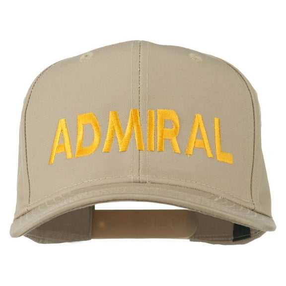 Admiral Embroidered Cotton Twill Cap - Khaki OSFM