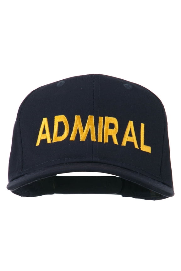 Admiral Embroidered Cotton Twill Cap - Navy OSFM