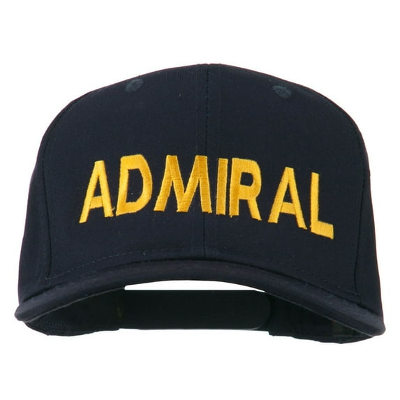 Admiral Embroidered Cotton Twill Cap - Navy OSFM