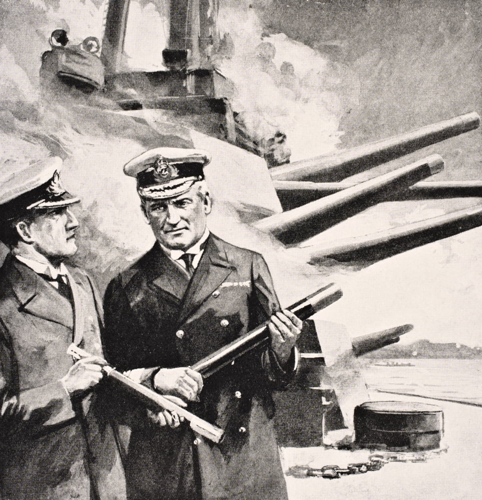 Admiral Of The Fleet Sir John Michael De Robeck British Sailor 1862 To 1928 Right From The War Illustrated Album Deluxe Published London 1916 Canvas Art - Ken Welsh Design Pics (24 x 24)