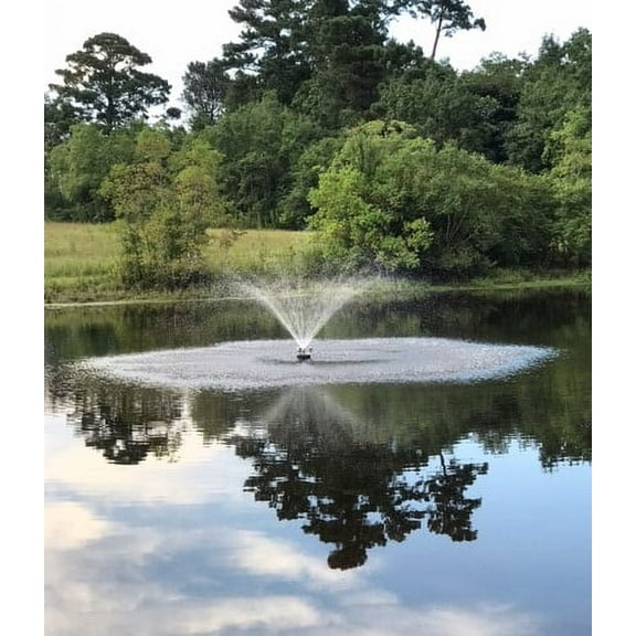 Admiral Lake & Pond Fountain & Aerator 1 HP | Outdoor Floating Display Fountain | 100 Foot Cord, Filter, Remote Control, Brass Nozzle | 110v
