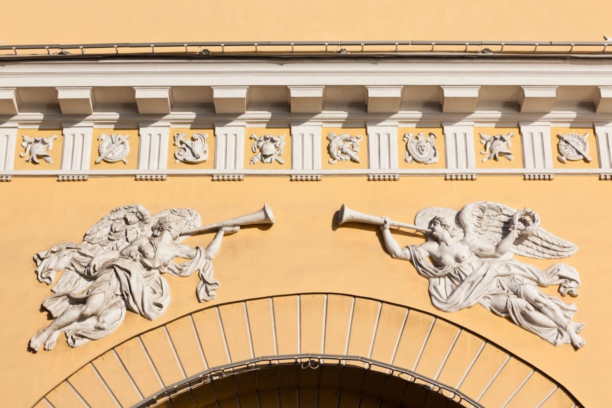 Admiralty building detail St Petersburg Russia Canvas Art - Panoramic Images (36 x 12)