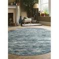 thumbnail image 1 of Davide 1228 Transitional Striated Blue 8' Round Area Rug, 1 of 5