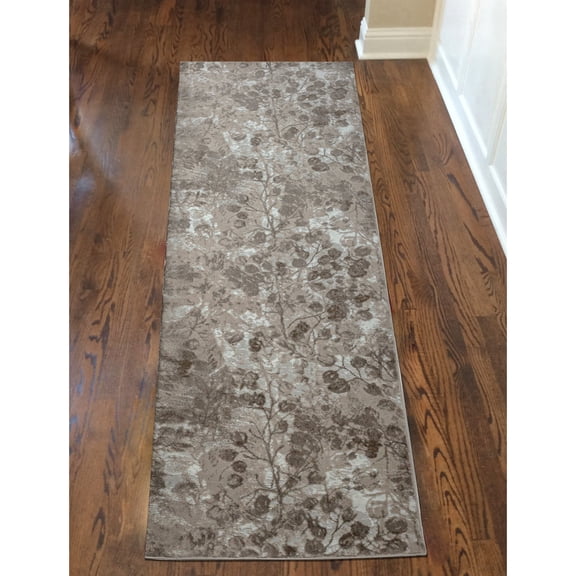 Livigno 1242 Transitional Floral Beige Runner Area Rug