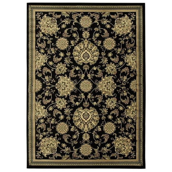 Admire Home Living Traditional Oriental Area Rug 5'5 X 7'7 - Black