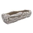 thumbnail image 1 of Admired By Nature 12" Cement Rustic White Tree Log Succulents Cactus Planter Pot, 1 of 8