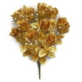 thumbnail image 1 of Admired By Nature 14 Stems of Blossoms Rose Flower Bush, Gold, 1 of 2