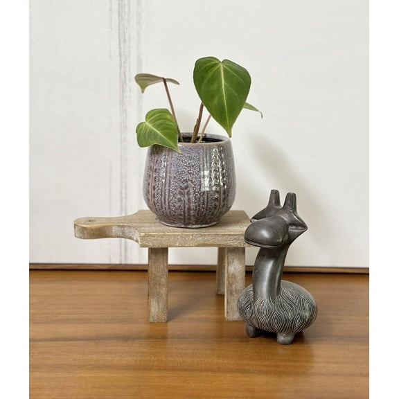 Admired By Nature 4.5" Ceramic Flower Planter, Ceramic Pot Planter, Indoor Ceramic Bowl, Houseplant Ceramic Pot, Decorative Planter For Indoor Plant Succulent Plant Home Dcor, lightweight, Lavender