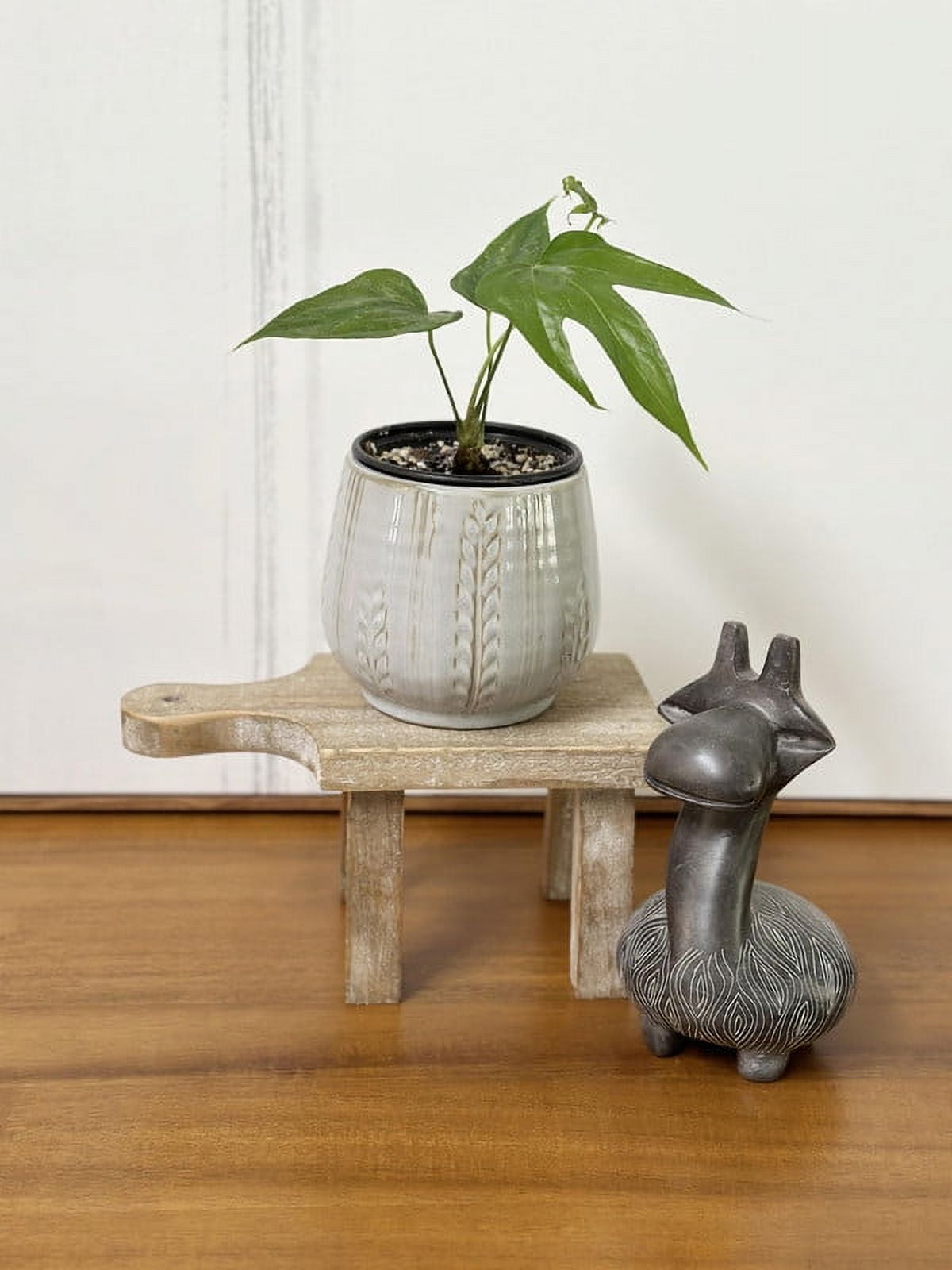 Light Gray 4.5" Ceramic Indoor Succulent Planter