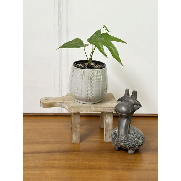 Admired By Nature 4.5" Ceramic Flower Planter, Ceramic Pot Planter, Indoor Ceramic Bowl, Houseplant Ceramic Pot, Decorative Planter For Indoor Plant Succulent Plant Home Dcor, lightweight, Lt.Blue