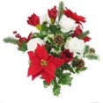 thumbnail image 1 of Admired By Nature Artificial Winter Frost Seasonal Mixed Bush Holiday Decoration Arrangement, Red , ABN4B008-RED, 1 of 2
