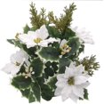 thumbnail image 1 of Admired By Nature Artificial Winter Frost Seasonal Mixed Bush, White, Gold, ABN4B009-WHT-GLD, 1 of 5