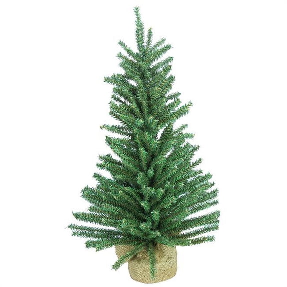 Admired by Nature GXT3904-NATURAL 24 in. Artificial Mini Christmas Pine Tabletop Tree with Burlap Base