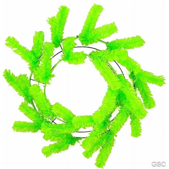Admired by Nature GXW2930-LM.GN 24 in. PVC Artificial Working Wreath, Lime Green